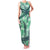 Martinique Pride Family Matching Tank Maxi Dress and Hawaiian Shirt with Green Banana Leaf Print and Flag Patch Accents
