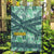 Martinique Pride Garden Flag with Green Banana Leaf Print and Flag Patch Accents