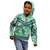 Martinique Pride Kid Hoodie with Green Banana Leaf Print and Flag Patch Accents