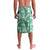 Martinique Pride Lavalava with Green Banana Leaf Print and Flag Patch Accents