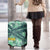 Martinique Pride Luggage Cover with Green Banana Leaf Print and Flag Patch Accents