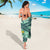 Martinique Pride Sarong with Green Banana Leaf Print and Flag Patch Accents