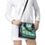 Martinique Pride Shoulder Handbag with Green Banana Leaf Print and Flag Patch Accents