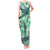 Martinique Pride Tank Maxi Dress with Green Banana Leaf Print and Flag Patch Accents