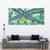 Martinique Pride Tapestry with Green Banana Leaf Print and Flag Patch Accents