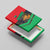 Martinique Pride Canvas Wall Art with Red Green Design and Tropical Bird of Paradise Flower
