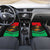 Martinique Pride Car Mats with Red Green Design and Tropical Bird of Paradise Flower