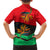Martinique Pride Family Matching Short Sleeve Bodycon Dress and Hawaiian Shirt with Red Green Design and Tropical Bird of Paradise Flower