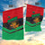Martinique Pride Garden Flag with Red Green Design and Tropical Bird of Paradise Flower