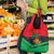 Martinique Pride Grocery Bag with Red Green Design and Tropical Bird of Paradise Flower
