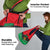 Martinique Pride Grocery Bag with Red Green Design and Tropical Bird of Paradise Flower