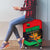 Martinique Pride Luggage Cover with Red Green Design and Tropical Bird of Paradise Flower