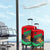 Martinique Pride Luggage Cover with Red Green Design and Tropical Bird of Paradise Flower