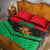 Martinique Pride Quilt Bed Set with Red Green Design and Tropical Bird of Paradise Flower