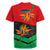 Martinique Pride Rugby Jersey with Red Green Design and Tropical Bird of Paradise Flower