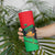 Martinique Pride Skinny Tumbler with Red Green Design and Tropical Bird of Paradise Flower