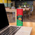 Martinique Pride Skinny Tumbler with Red Green Design and Tropical Bird of Paradise Flower