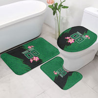 Personalized Saudi Arabia Football Bathroom Set Falcon Mascot Green - Desert Rose Geometric