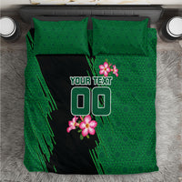 Personalized Saudi Arabia Football Bedding Set Falcon Mascot Green - Desert Rose Geometric