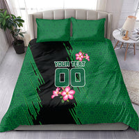 Personalized Saudi Arabia Football Bedding Set Falcon Mascot Green - Desert Rose Geometric