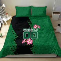 Personalized Saudi Arabia Football Bedding Set Falcon Mascot Green - Desert Rose Geometric