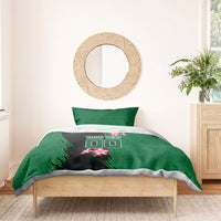Personalized Saudi Arabia Football Bedding Set Falcon Mascot Green - Desert Rose Geometric