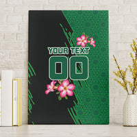 Personalized Saudi Arabia Football Canvas Wall Art Falcon Mascot Green - Desert Rose Geometric