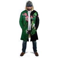 Personalized Saudi Arabia Football Cloak Falcon Mascot Green - Desert Rose Geometric