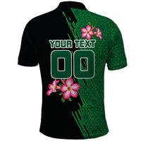 Personalized Saudi Arabia Football Polo Shirt Falcon Mascot Green - Desert Rose Geometric
