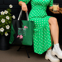 Personalized Saudi Arabia Football Tote Bag Falcon Mascot Green - Desert Rose Geometric