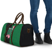 Personalized Saudi Arabia Football Travel Bag Falcon Mascot Green - Desert Rose Geometric