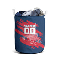 Personalized France Football Gallic Laundry Basket Rooster Mascot Flag Art - Birthplace Of Liberty