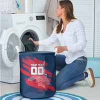 Personalized France Football Gallic Laundry Basket Rooster Mascot Flag Art - Birthplace Of Liberty