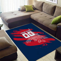 Personalized France Football Gallic Area Rug Rooster Mascot Flag Art - Birthplace Of Liberty