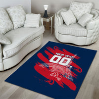 Personalized France Football Gallic Area Rug Rooster Mascot Flag Art - Birthplace Of Liberty