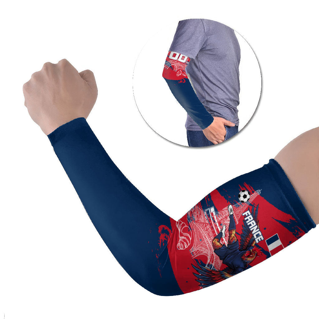 Personalized France Football Gallic Arm Sleeves Rooster Mascot Flag Art - Birthplace Of Liberty
