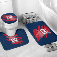 Personalized France Football Gallic Bathroom Set Rooster Mascot Flag Art - Birthplace Of Liberty