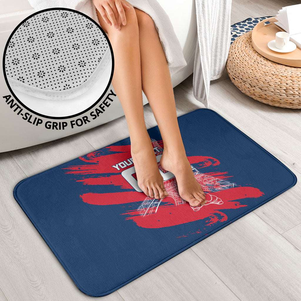 Personalized France Football Gallic Bathroom Set Rooster Mascot Flag Art - Birthplace Of Liberty