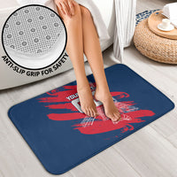 Personalized France Football Gallic Bathroom Set Rooster Mascot Flag Art - Birthplace Of Liberty