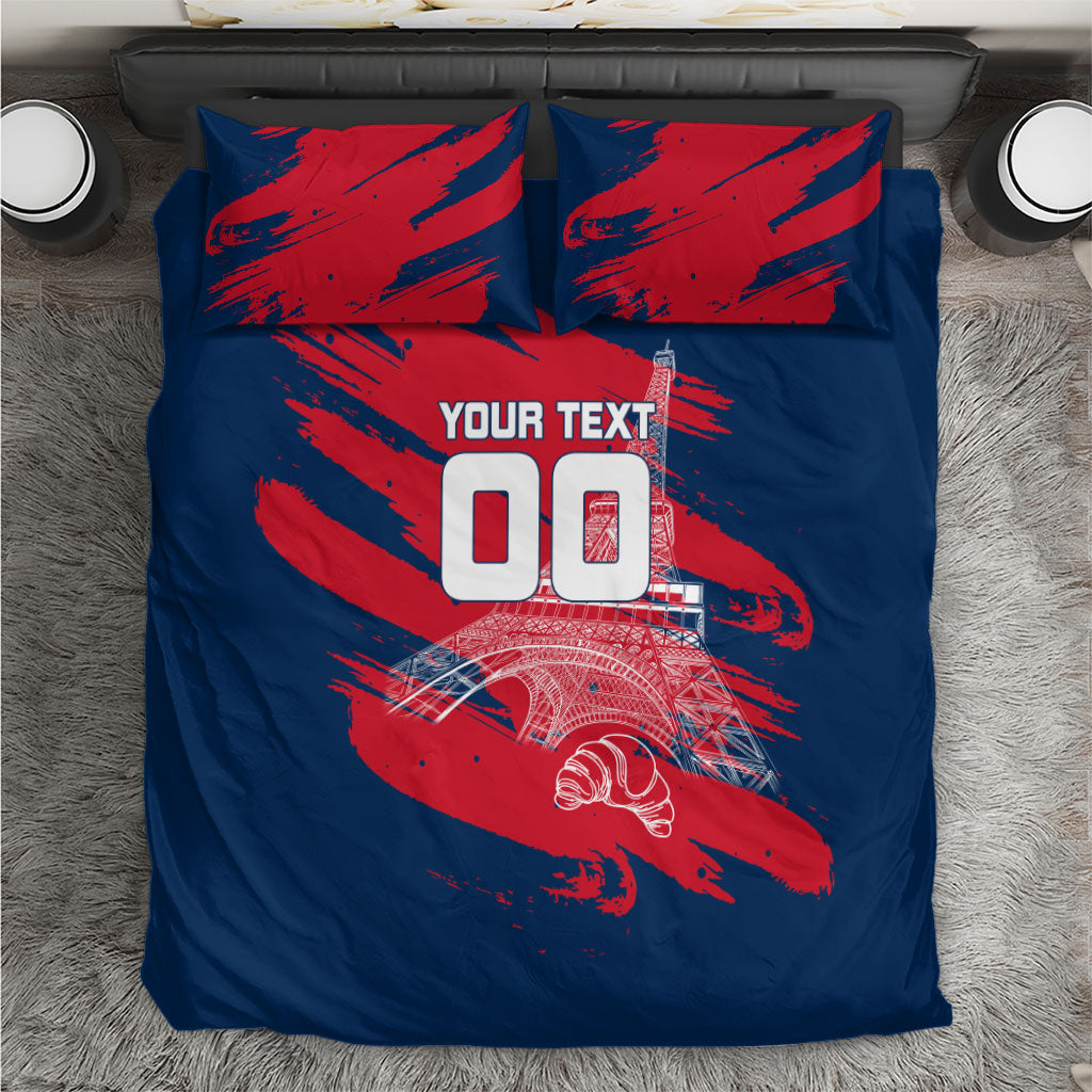 Personalized France Football Gallic Bedding Set Rooster Mascot Flag Art - Birthplace Of Liberty
