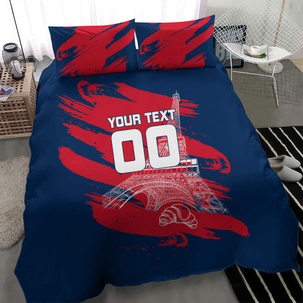 Personalized France Football Gallic Bedding Set Rooster Mascot Flag Art - Birthplace Of Liberty
