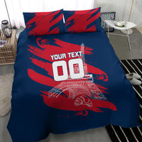 Personalized France Football Gallic Bedding Set Rooster Mascot Flag Art - Birthplace Of Liberty