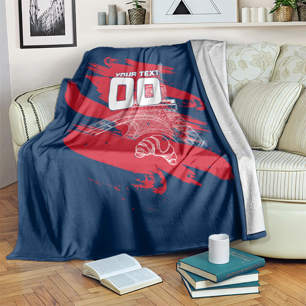 Personalized France Football Gallic Blanket Rooster Mascot Flag Art - Birthplace Of Liberty