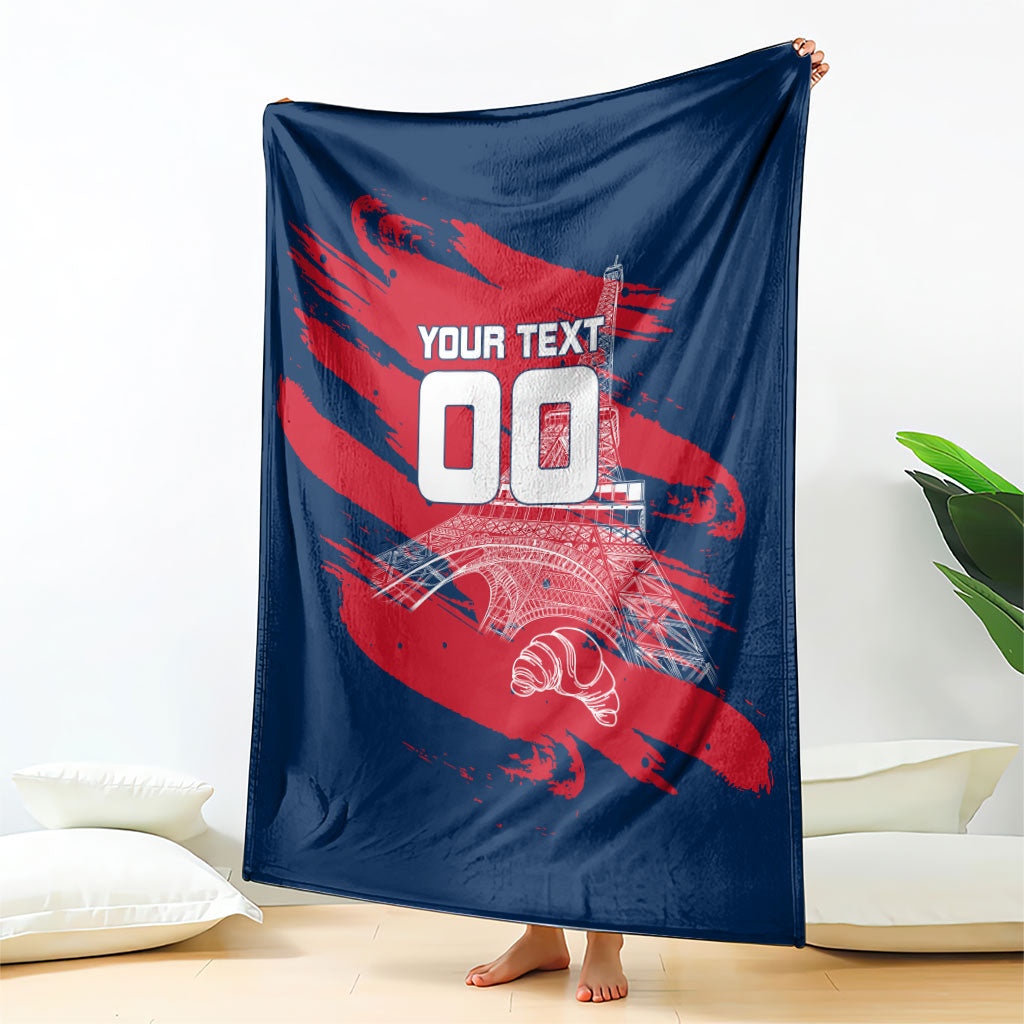 Personalized France Football Gallic Blanket Rooster Mascot Flag Art - Birthplace Of Liberty