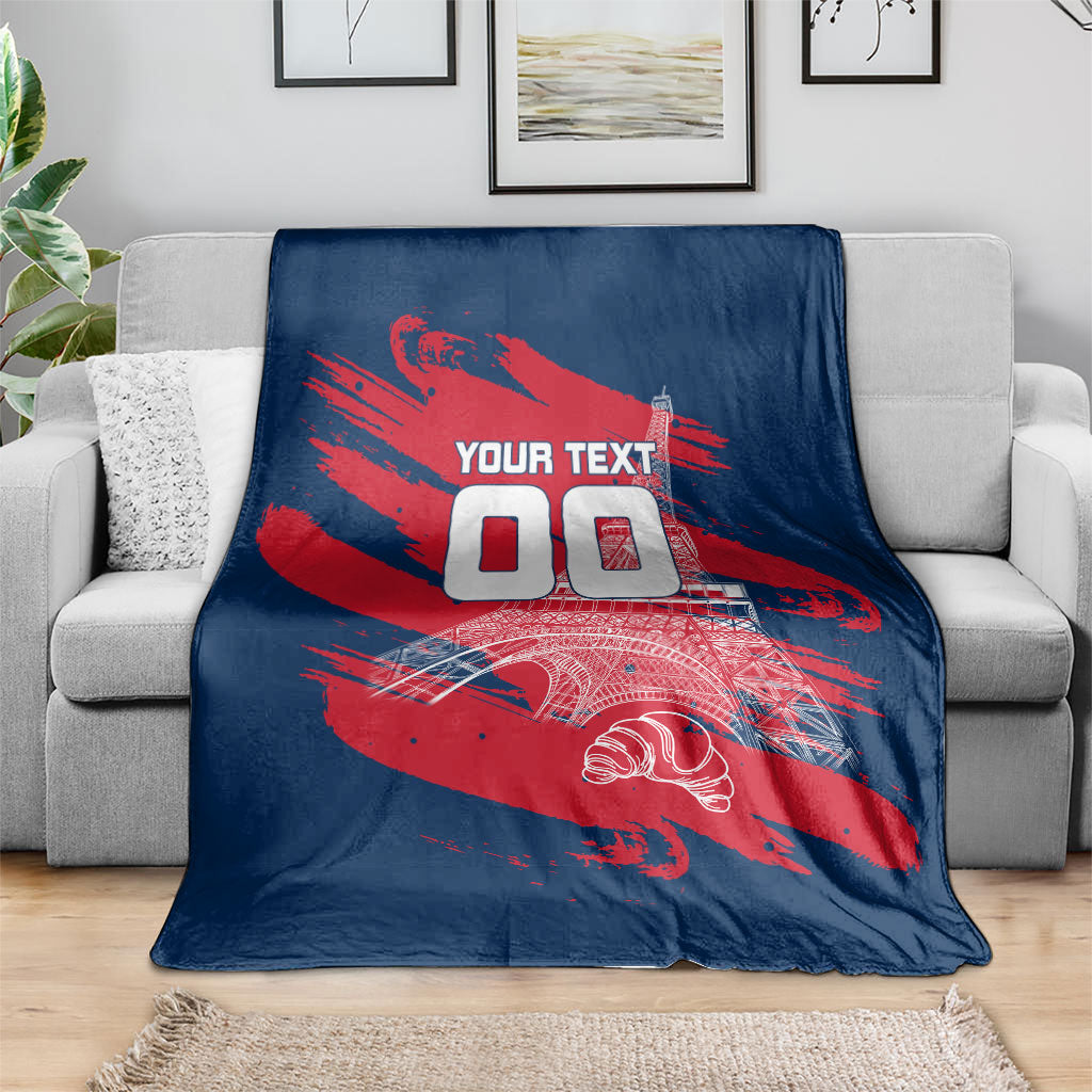 Personalized France Football Gallic Blanket Rooster Mascot Flag Art - Birthplace Of Liberty