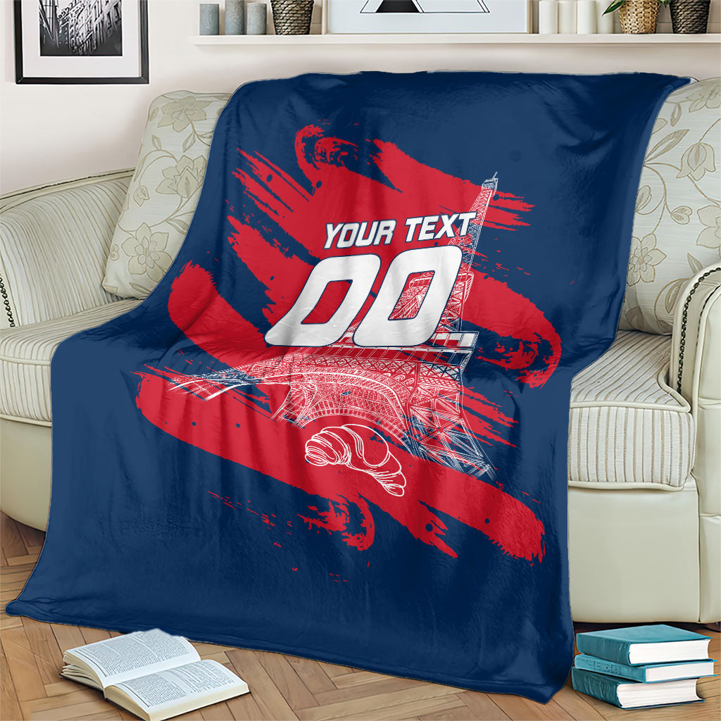 Personalized France Football Gallic Blanket Rooster Mascot Flag Art - Birthplace Of Liberty