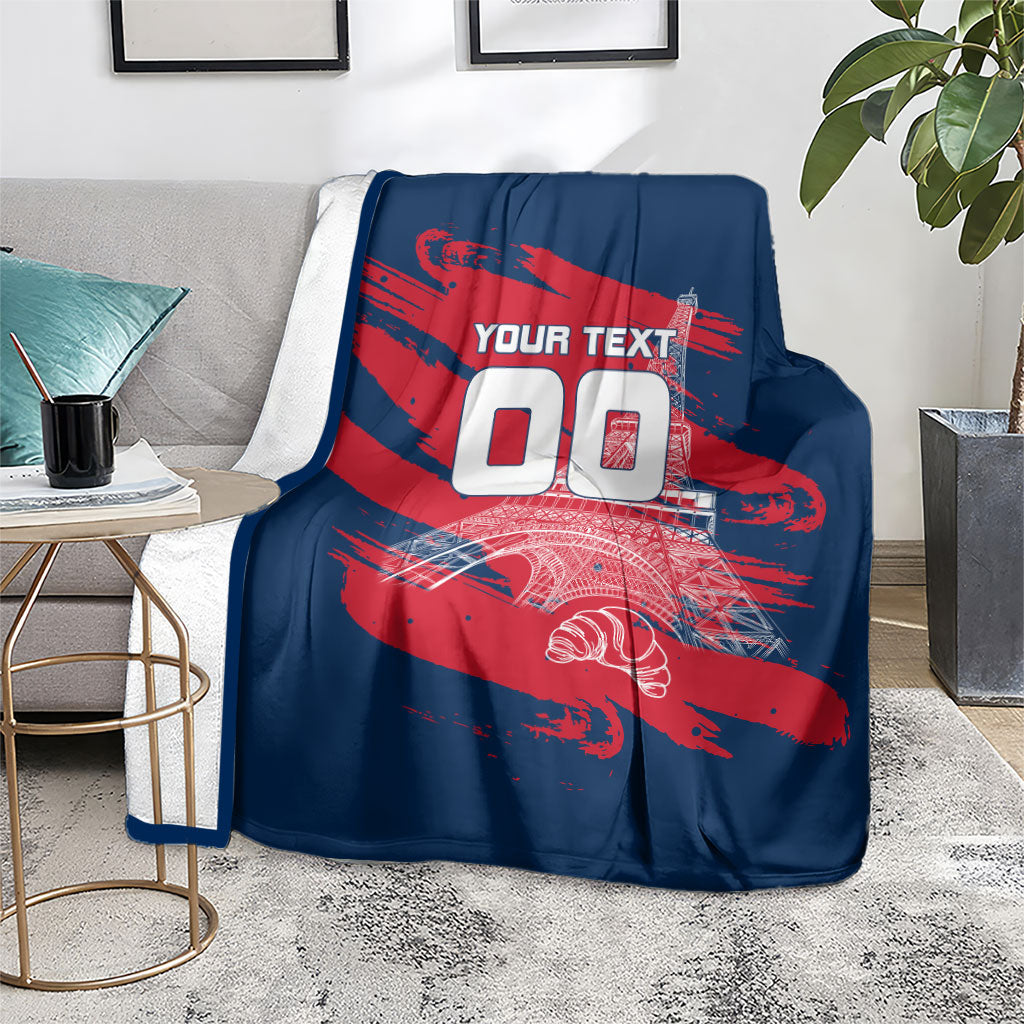 Personalized France Football Gallic Blanket Rooster Mascot Flag Art - Birthplace Of Liberty