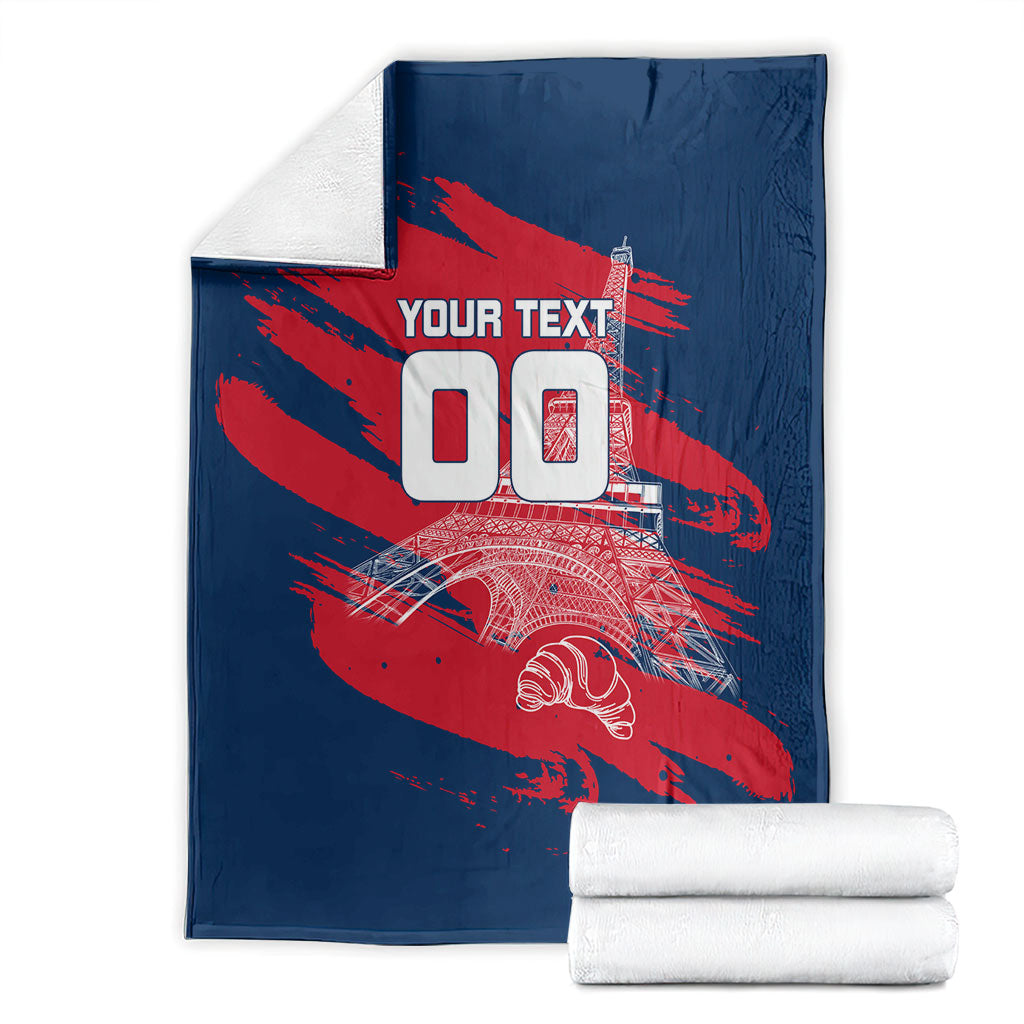 Personalized France Football Gallic Blanket Rooster Mascot Flag Art - Birthplace Of Liberty