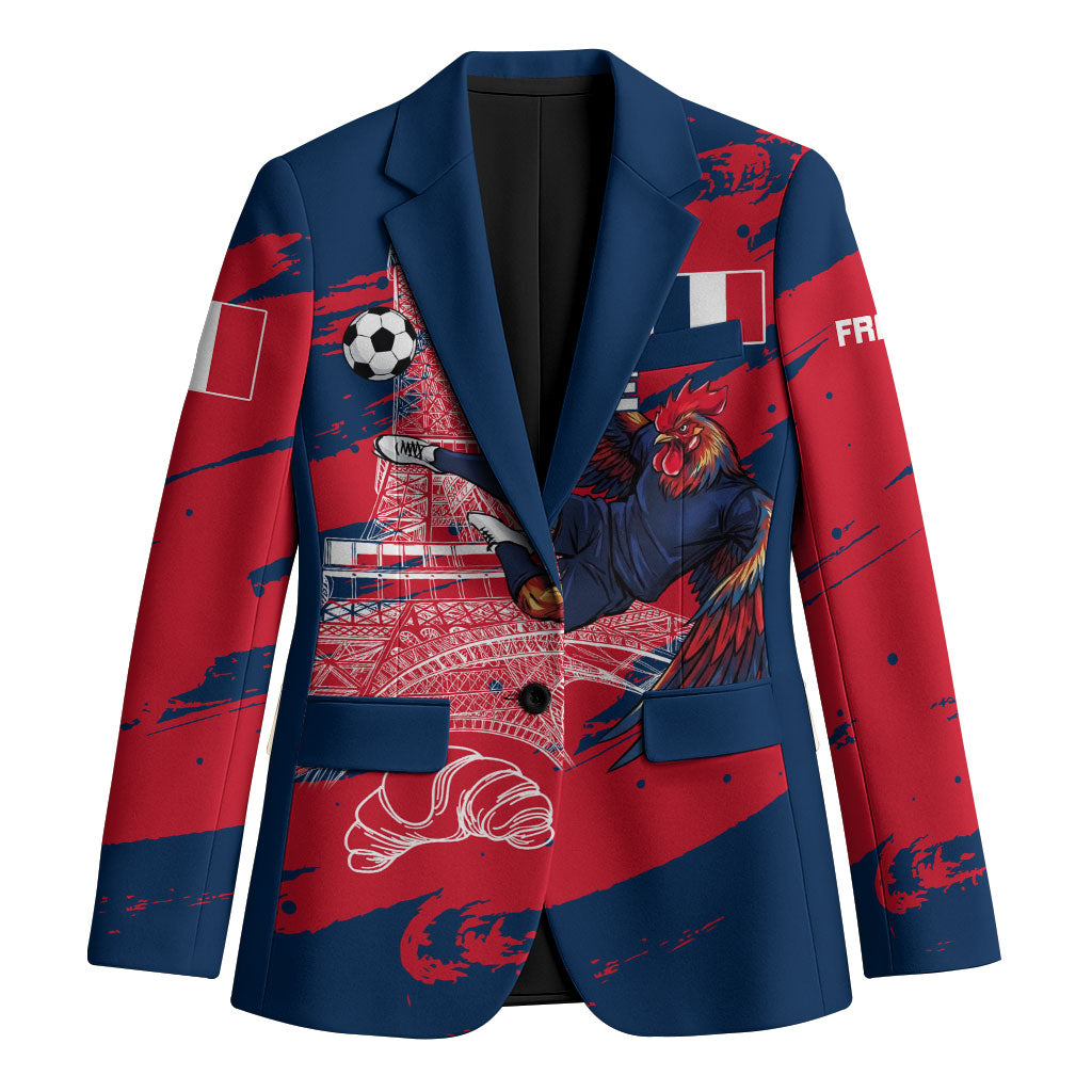 Personalized France Football Gallic Blazer Rooster Mascot Flag Art - Birthplace Of Liberty