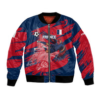 Personalized France Football Gallic Bomber Jacket Rooster Mascot Flag Art - Birthplace Of Liberty